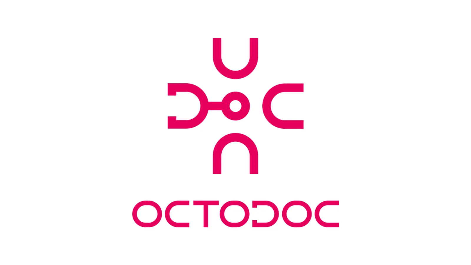 The Octodoc logo: a pink cross-shaped mark of four rounded glyphs around a central dot, above the Octodoc wordmark.